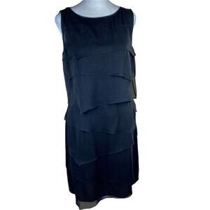 Kay Unger New York Black Tiered Cocktail Dress Size 4